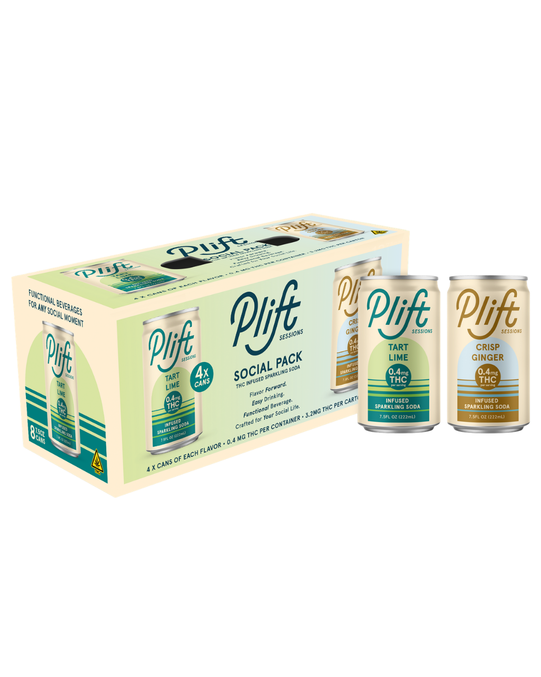 Plift Sessions (0.4MG) - Sparkling Soda 8-Pack