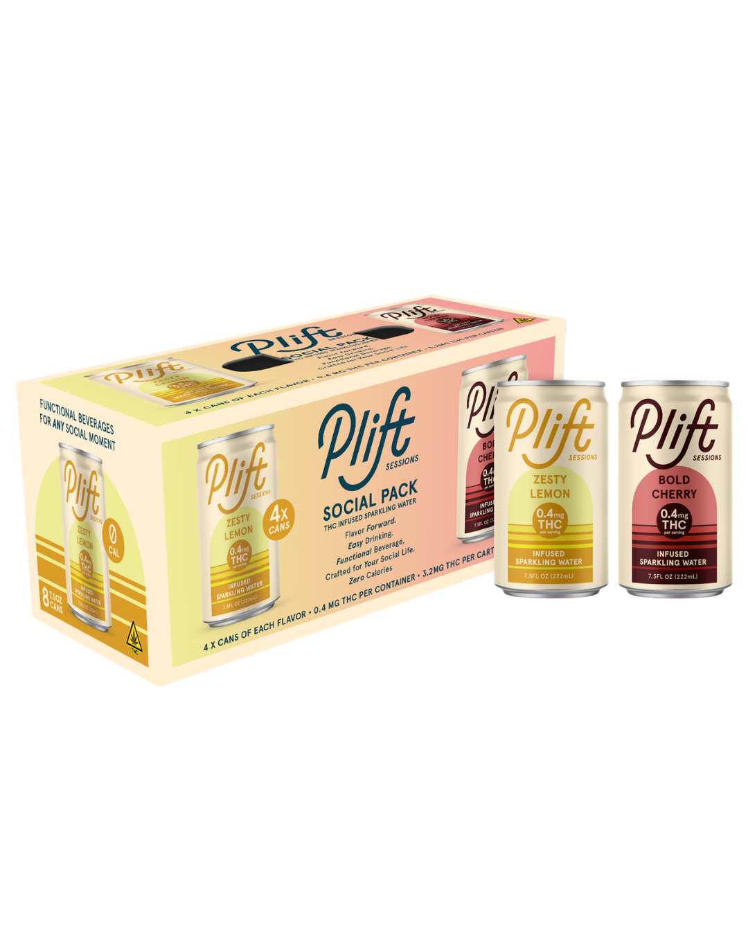 Plift Sessions (0.4MG) - Sparkling Water 8-Pack